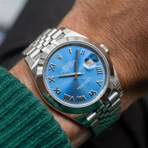 rolex azzurro gricio|rolex datejust 126300.